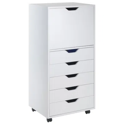 Hivvago 5 Drawer Storage Mobile Cabinet White