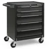 Hivvago 5-drawer Tool Storage Cabinet With Hanging Holes And Central Keyed Locking System-black In Black