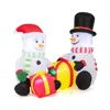 Hivvago 5 Feet 2 Cute Blow-up Snowman Christmas Inflatables With Gift Boxes