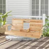 Hivvago 5 Feet Porch Swing Chair With Adjustable Chains And Foldable Cup Holders