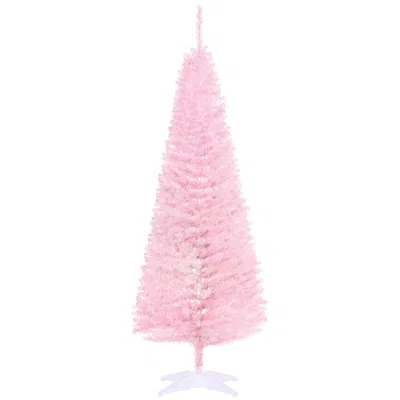 Hivvago 5 Ft Artificial Pencil Christmas Tree In Pink