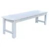 Hivvago 5-ft Backless Outdoor Garden Bench In Cedar Wood - White In White
