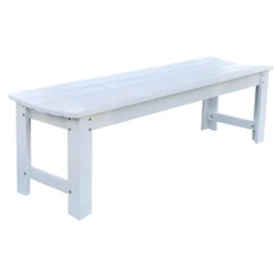 Hivvago 5-ft Backless Outdoor Garden Bench In Cedar Wood - White