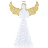 Hivvago 5 Ft Festive Pre-lit Angel With Halo And 150 Led Lights In White