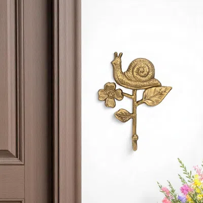 Hivvago 5" Gold Cast Iron Snail Wall Hook