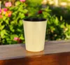Hivvago 5" Gold Recycled Plastic Indoor Outdoor Round Pot Planter In Gold