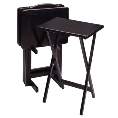 Hivvago 5-pc Snack Table Set Black