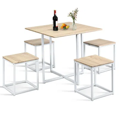 Hivvago 5 Pcs Dining Table And Chairs Set Compact Space Bar