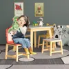 Hivvago 5 Pcs Solid Wood Kiddie Dining And Playing Table And Chair Set - White