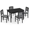 Hivvago 5-piece Dining Set For 4 With Rubber Wood Legs For Small Dining Room
