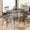 Hivvago 5-piece Dining Table Set For 4 With 360â° Swivel Feet For Small Place-grey Oak