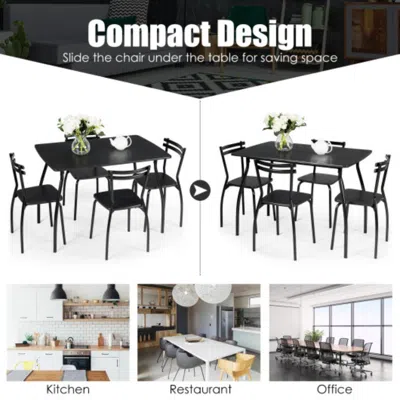 Hivvago 5 Pieces Dining Table Set With 4 Chairs