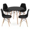 Hivvago 5 Pieces Dining Table Set With Solid Wood Leg