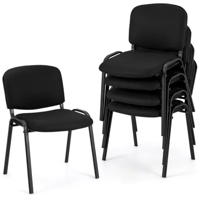 Hivvago 5 Pieces Elegant Conference Office Chair Set For Guest Reception-set Of 5 In Black