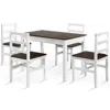 Hivvago 5 Pieces Solid Wood Compact Kitchen Dining Set-walnut
