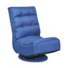 Hivvago 5-position Folding Floor Gaming Chair-navy