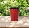 Hivvago 5" Red Recycled Plastic Indoor Outdoor Round Pot Planter In Red