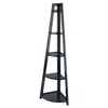 Hivvago 5-tier A-frame Corner Shelf Black
