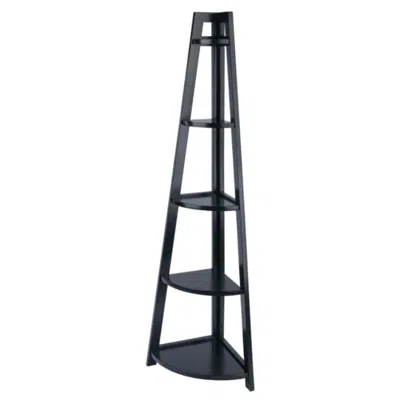 Hivvago 5-tier A-frame Corner Shelf Black