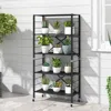 Hivvago 5-tier Adjustable Shelves With Wheels For Garage Kitchen Balcony