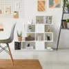 Hivvago 5-tier Bookshelf Corner Ladder Bookcase With Storage Rack-white