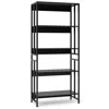 Hivvago 5-tier Bookshelf With Adjustable And Tiltable Shelves