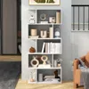 Hivvago 5-tier Bookshelf With Anti-toppling Device For Living Room Home Office-white