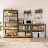 Hivvago 5-tier Heavy Duty Metal Shelving Unit With 2000 Lbs Total Load Capacity-gray