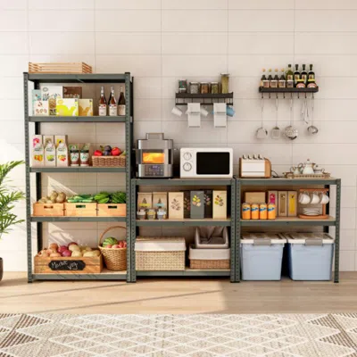 Hivvago 5-tier Heavy Duty Metal Shelving Unit With 2000 Lbs Total Load Capacity-gray
