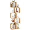Hivvago 5-tier S-shaped Bookcase With 5 Open Cubes For Living Room