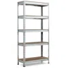 Hivvago 5-tier Steel Shelving Unit Storage Shelves Heavy Duty Storage Rack In Metallic