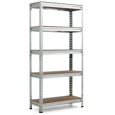 Hivvago 5-tier Steel Shelving Unit Storage Shelves Heavy Duty Storage Rack In Metallic