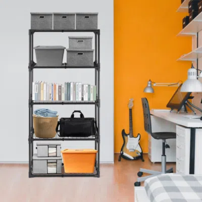 Hivvago 5 Tier Wire Rack Shelf 1 Pack In Black