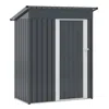 Hivvago 5 X 3 Feet Outdoor Storage Shed With Sloped Roof And Lockable Door-gray