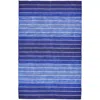 Hivvago 5' X 8' Striped Hand-tufted Wool/cotton Blue Area Rug