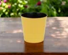 Hivvago 5" Yellow Recycled Plastic Indoor Outdoor Round Pot Planter In Yellow