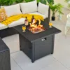Hivvago 50 000 Btu 32 Inch Square Propane Gas Fire Pit Table