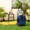 Hivvago 50-can Large Leakproof Rolling Cooler With Detachable Bottom Plate-gray