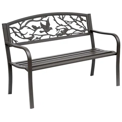 Hivvago 50" Cast Iron Garden Bench