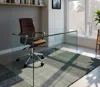 Hivvago 43" Clear Glass Computer Desk In Multi