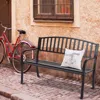 Hivvago 50 Inch Patio Garden Bench Loveseats For Outdoor