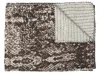 Hivvago 50" X 70" Brown And Ivory Cotton Quilted Kantha Throw Blanket With Embroidery In Brown