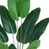 Hivvago 51" Green Banana Leaf Artificial Tree In A Black Pot In Green