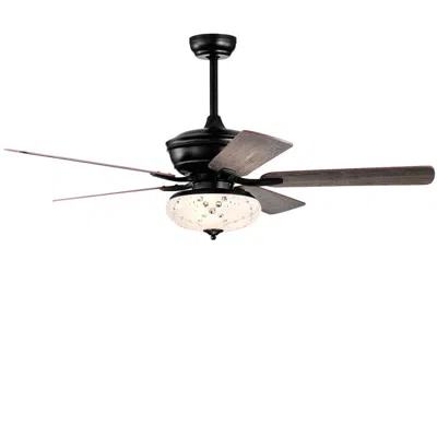Hivvago 52 Inch Ceiling Fan With 3 Wind Speeds And 5 Reversible Blades-gray In Black