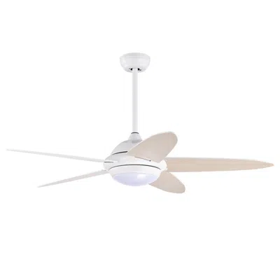 Hivvago 52 Inch Ceiling Fan With Lights And 3 Lighting Colors-white