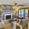 Hivvago 52 Inch Retro Ceiling Fan Light With Reversible Blades Remote Control-golden