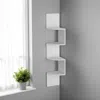 Hivvago 52" White Wood Wall Mounted Corner Shelf In White