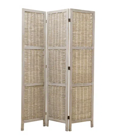 Hivvago 52 X 67 Beige Wood Screen In Gray
