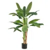 Hivvago 5.3 Feet Tall Bird Of Paradise Artificial Plant Faux Banana Leaf Tree