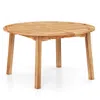 Hivvago 53 Inch Outdoor Acacia Wood Dining Table For 4-6 People